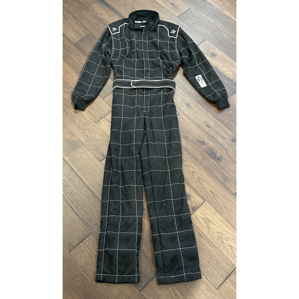 K1 Racegear Drivers Racing Suit Black Nomex SFI 3.2A/5 Size S 48 Go Kart Driving